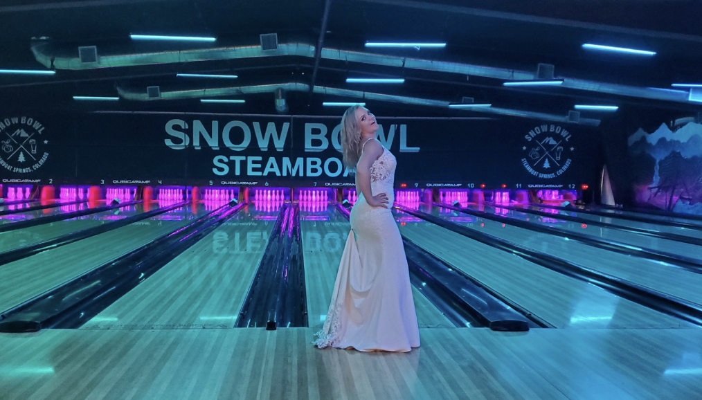 Snow Bowl Steamboat bowling ally with bride bowling.